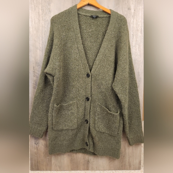 Rails Oslo Cartigan Button Up Wool Alpaca Blend in Olive Size Small - Picture 3 of 11